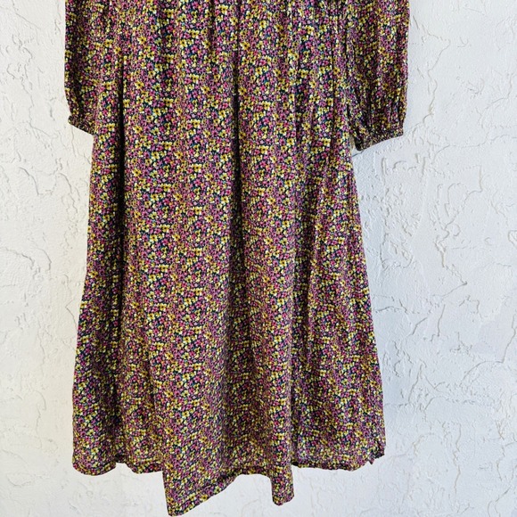 J.Crew Liberty Smocked Floral Midi Dress Cottagecore Boho Busy Lizzy Women Small - Picture 3 of 10